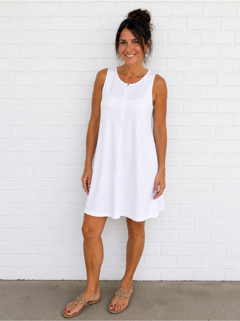 NWT Ironwood Tabitha UPF 50+ White Sleeveless Performance Dress Medium